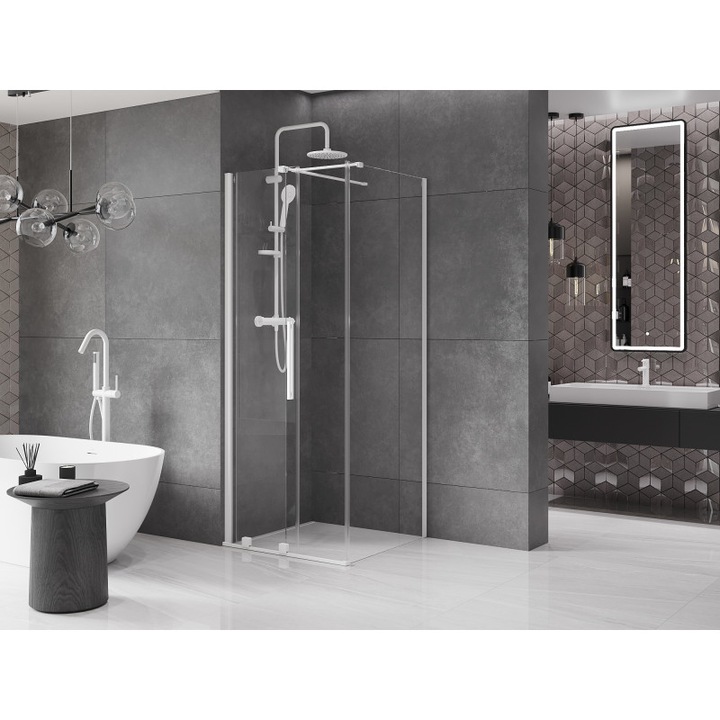 Cabina de dus, Mexen, 24150, Standard, Alb, Patrat