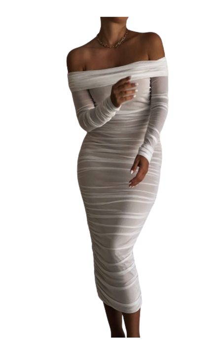 бяла миси рокля