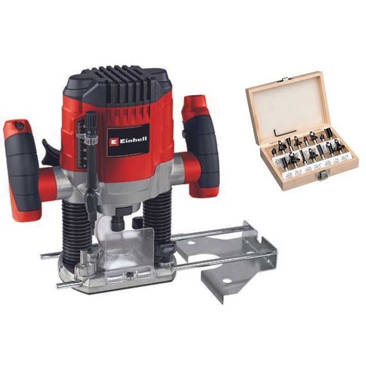 Einhell TC-RO 1155 Комплект рутер 1100W + комплект фрезови глави от 15 части