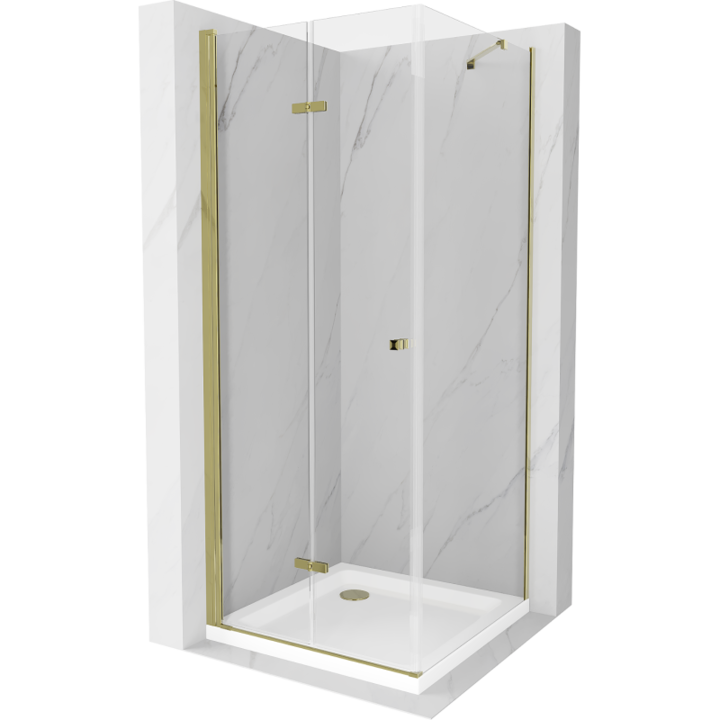 Cabina de dus, Mexen, 4699, Standard, Auriu, Patrat