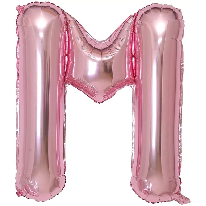 Balon Litera, 40 cm, rose gold, Litera M