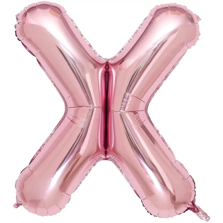 Balon Litera, 40 cm, rose gold, Litera X