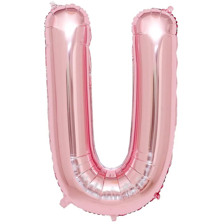 Balon Litera, 40 cm, rose gold, Litera U