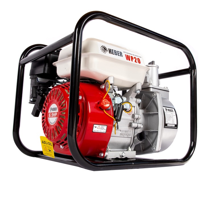 Motopompa apa Heber® WP20, 2", 6.5CP, 36.000l/h, motor in 4 timpi pe benzina