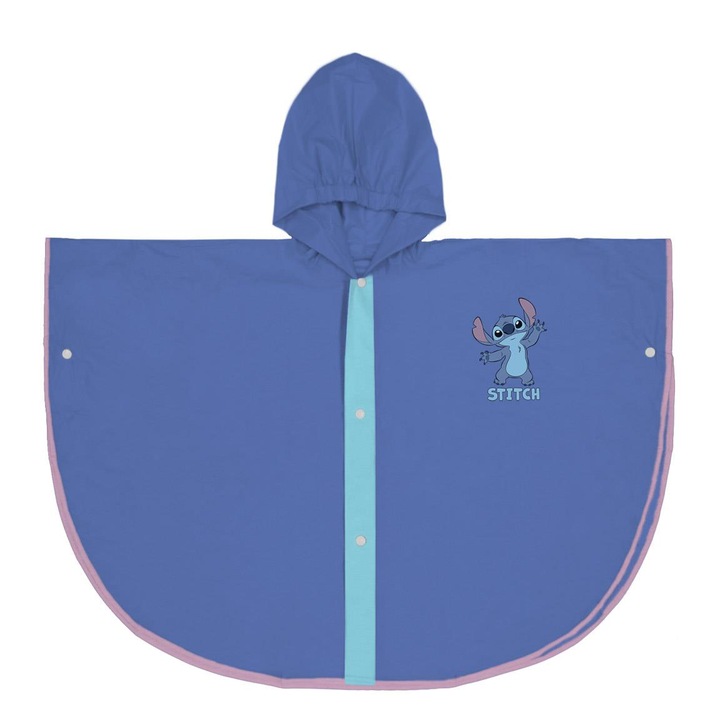 Poncho esőkabát PVC kapucnival, Lilo & Stitch my Fav 22978, Kék