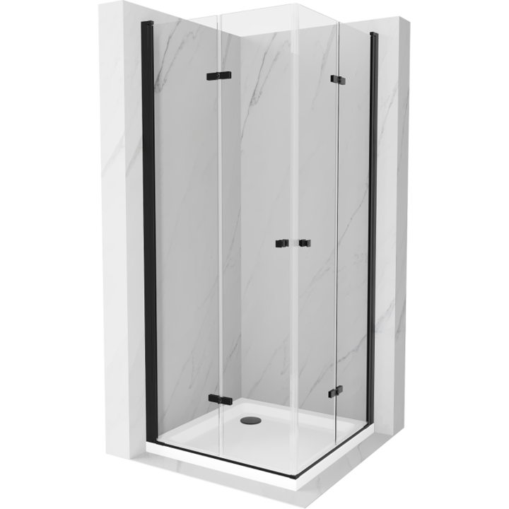 Душ кабина, Mexen, 13327, Стандартна, Черна, Квадратна