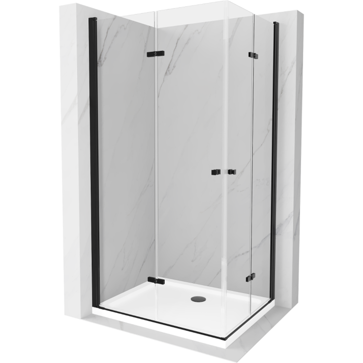 Cabina de dus, Mexen, 13326, Standard, Negru, Dreptunghi