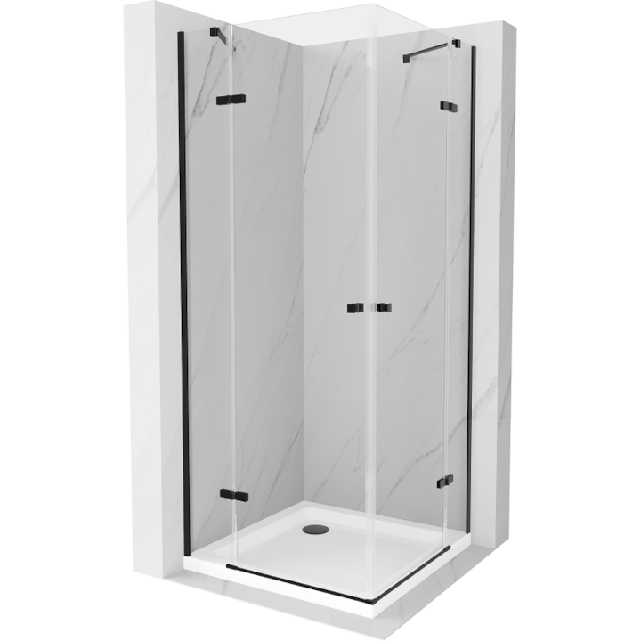 Cabina de dus, Mexen, 13335, Standard, Negru, Patrat