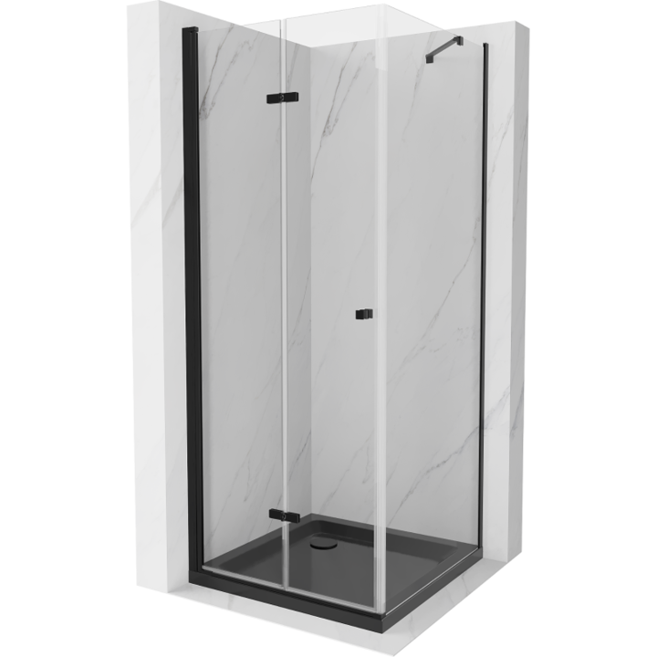 Cabina de dus, Mexen, 13438, Standard, Negru, Patrat