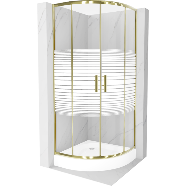 Cabina de dus, Mexen, 14424, Standard, Alb, Semirotund