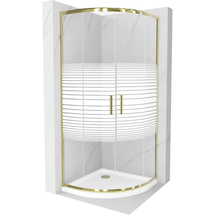Cabina de dus, Mexen, 14538, Standard, Alb, Semirotund