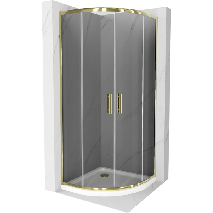 Cabina de dus, Mexen, 14543, Standard, Alb, Semirotund