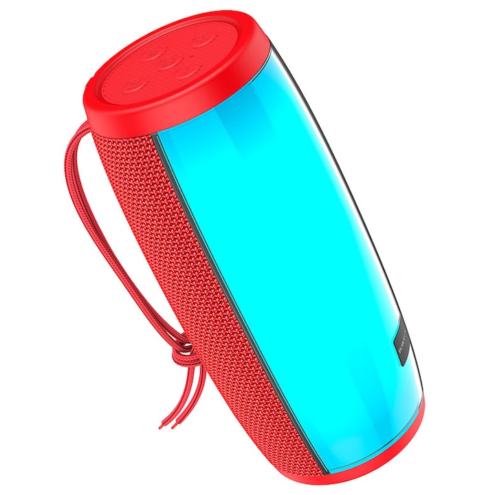 Borofone BR20 bluetooth hangszóró RGB BT, FM, TF kártya, USB flash meghajtó, TWS, 5W piros