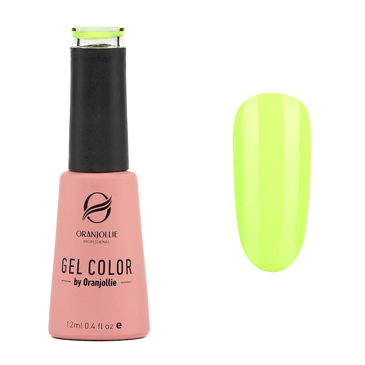 Oja Semipermanenta, Profesionala, Gel Color, Nr.216, 12ml, Lucios, Verde Neon