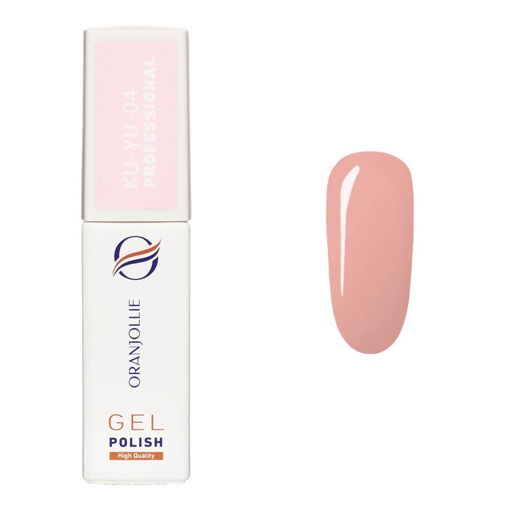 Oja Semipermanenta, Profesionala, Gel Polish, Cod KU-YU04, 12ml, Lucios, Roz Pudra