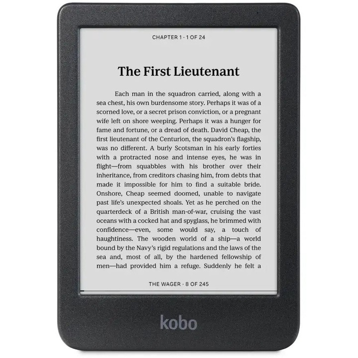 EBook четец Kobo Clara BW 6", 16GB, Черен