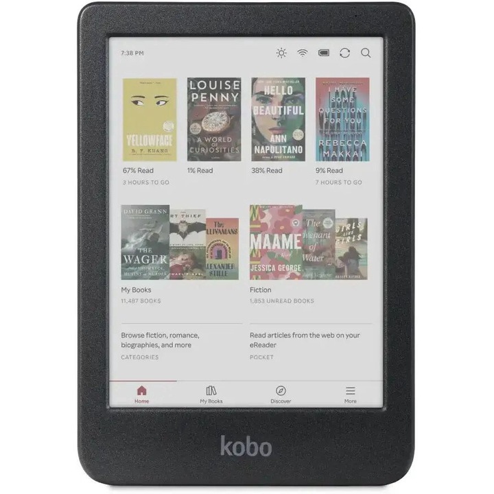 EBook четец Kobo Clara Colour 6", 16GB, Черен