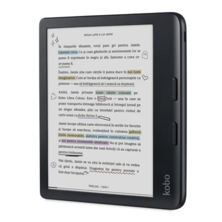 EBook четец Kobo Libra Colour 7", 32GB, Черен