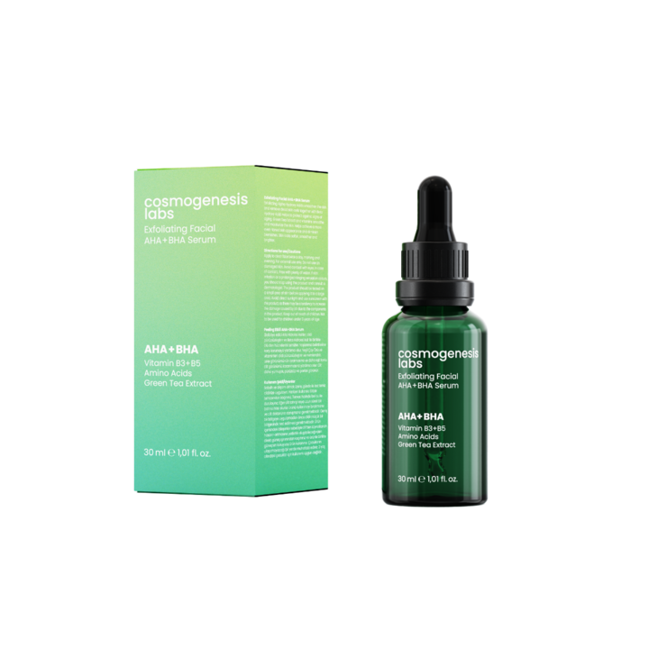 Serum exfoliant AHA + BHA Cosmogenesis Labs, cu efect anti-aging, 30ml