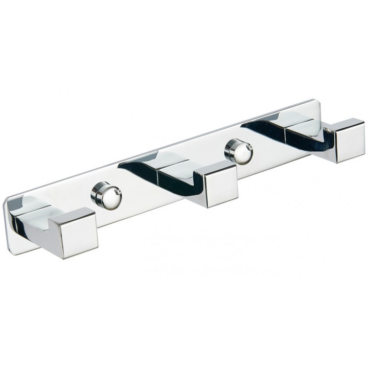 Тройна закачалка за хавлии, Mexen, 1009, Метал, Хром