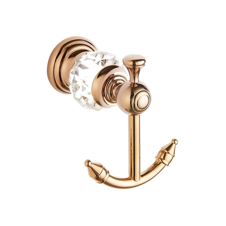 Cuier dublu pentru prosoape, Mexen, 352, Metal, Auriu