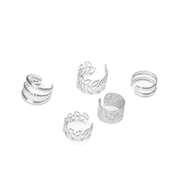 Dollcini, 32 db fülbevaló és gyűrű, ötvözet fülbevaló, gyűrű, ezüst