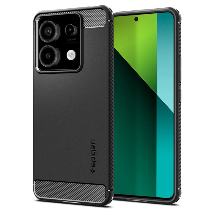 Xiaomi Redmi Note 13 Pro 5G / Poco X6 tok - Spigen Rugged Armor - Fekete