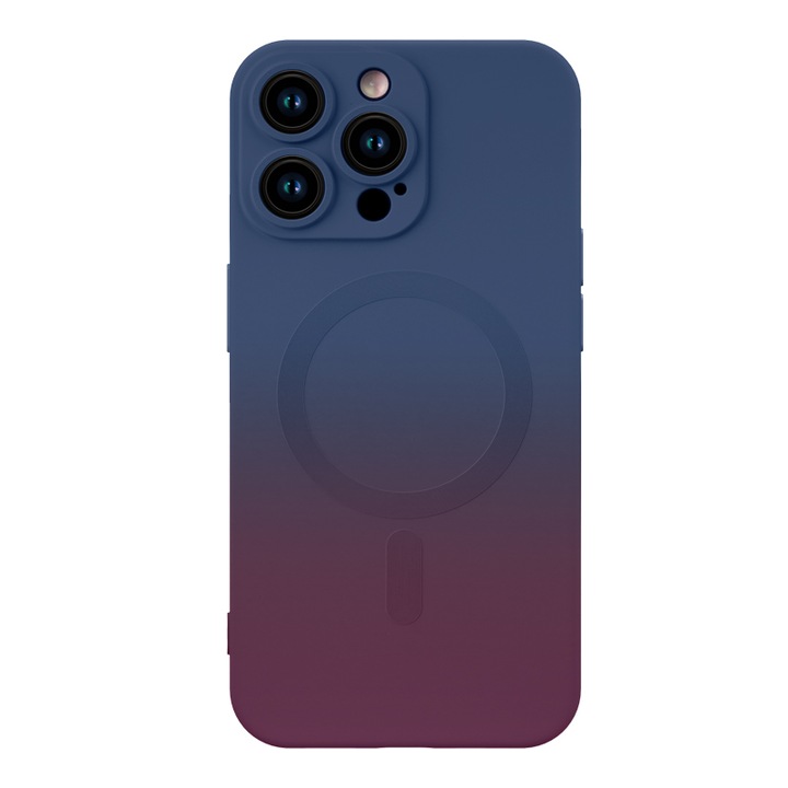 MagSafe védő gradiens lökhárító tok, kompatibilis iPhone 14 Pro Max - éjfél