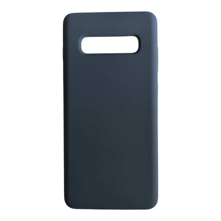 Husa compatibila cu Samsung Galaxy S10+ / G975F, Silicon Liquid cu catifea in interior, Albastru