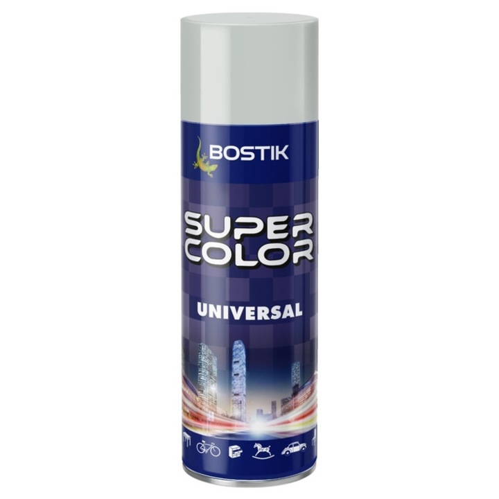 Spray vopsea, Den Braven Super Color Universal, gri deschis, interior / exterior, 400 ml