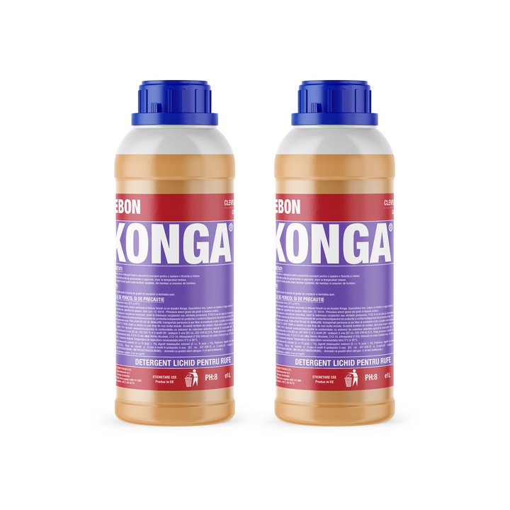 Комплект - 2 х Течен препарат за автоматично пране, С аромат на лавандула, 1L, Професионална употреба с разреждане 10 - 14 ml/kg