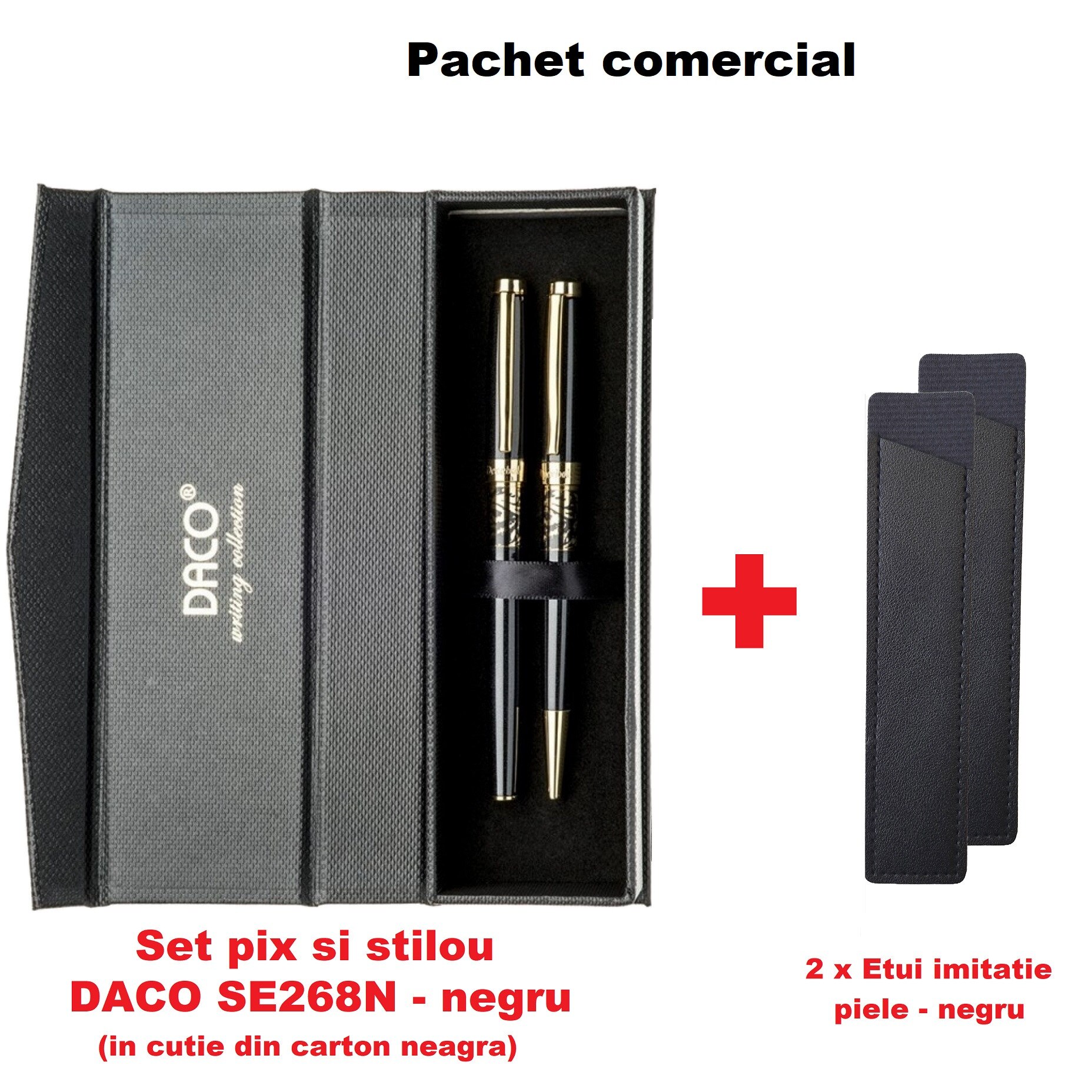Set Pix si Stilou DACO SE268N Negru + etui piele FLR - eMAG.ro