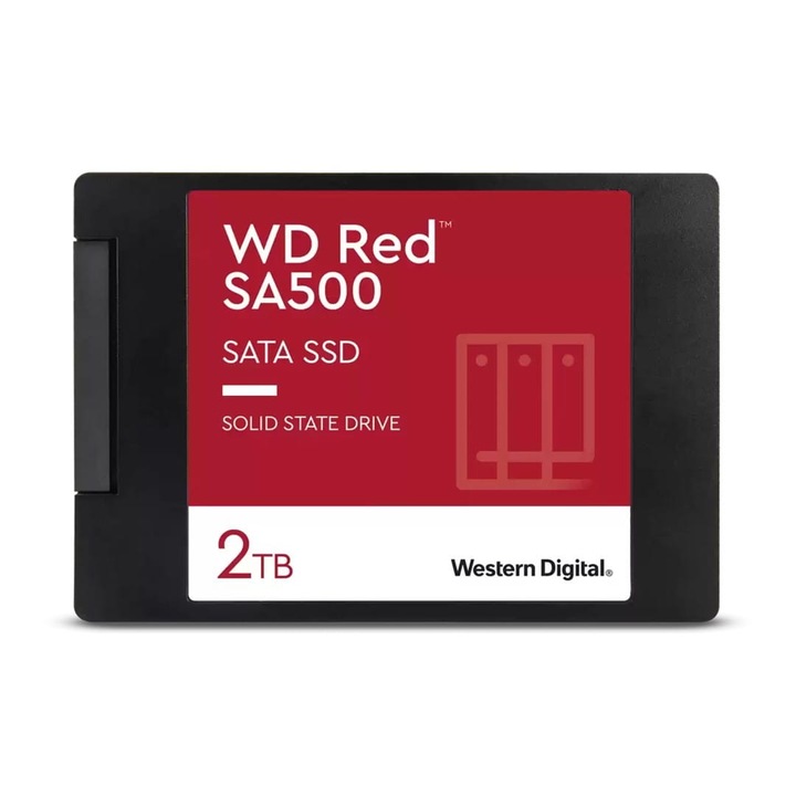 SSD WD Red, 2TB, 2.5", SATA, 560MB/s citire, 520MB/s scriere