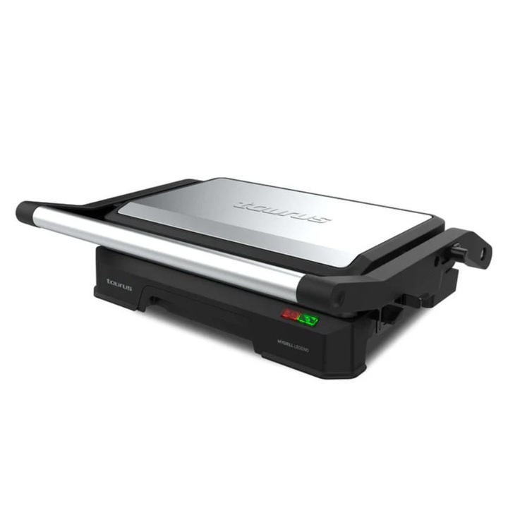 Gratar electric Taurus My Grill Legend, antiaderent, 1000W, inox/negru, 23x14.5cm