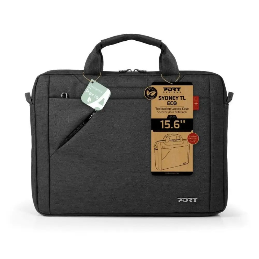 Geanta laptop PORT DESIGNS, PET, Unisex, 39.6cm, Negru, 385x35x260mm