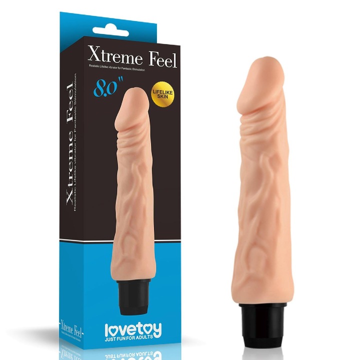 Vibrator Realistic Lovetoy, rezistent la apa, 20x4cm