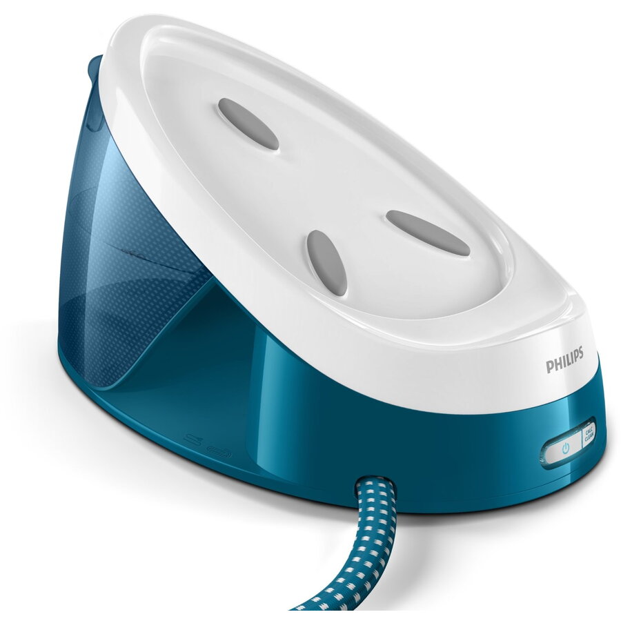 Statie de calcat cu abur GC6815/20, 2400W, 1.3 l, 6 bar, 360 g/min, Smart Calc Clean, OptimalTEMP, Albastru