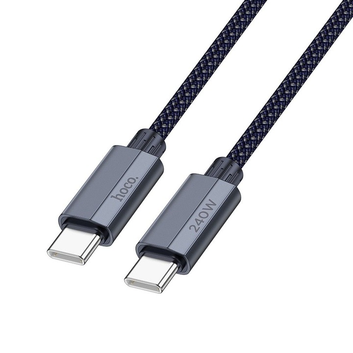 USB-C - USB-C HOCO U134 adat- és töltőkábel, 240W, 1,8m, sötétkék