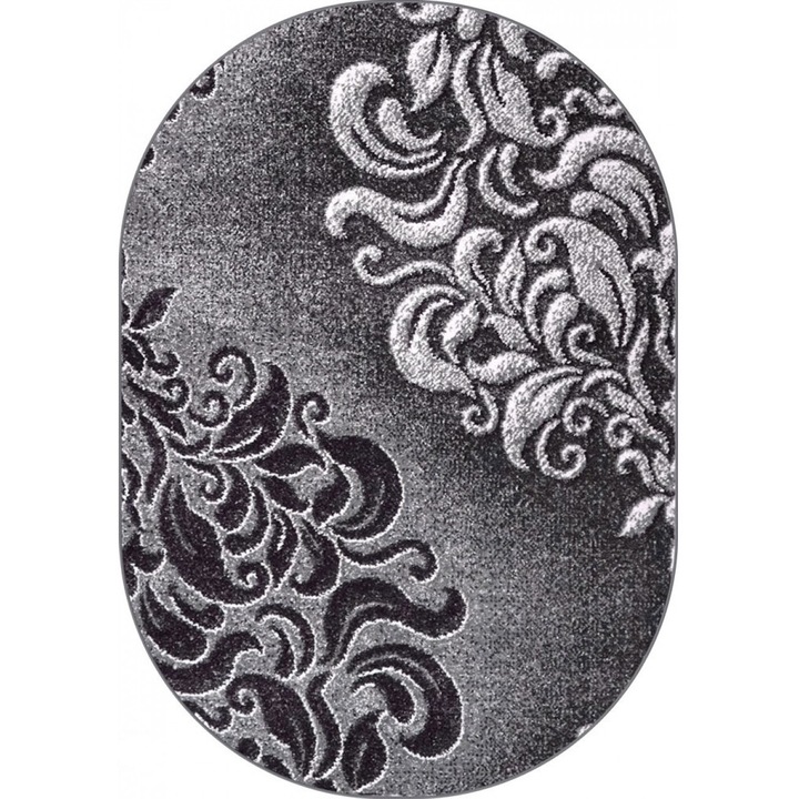 Modern szőnyeg, Mira 24031, szürke, ovális, 50x80 cm, 1520 gr/m2