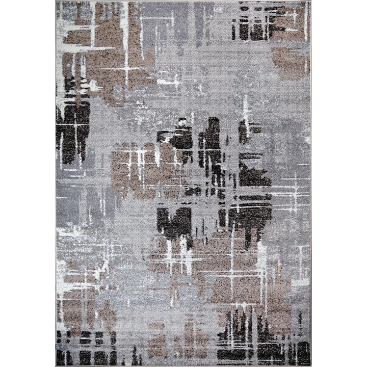 Modern szőnyeg, Mira 24037, szürke / bézs, 50x80 cm, 1520 gr/m2
