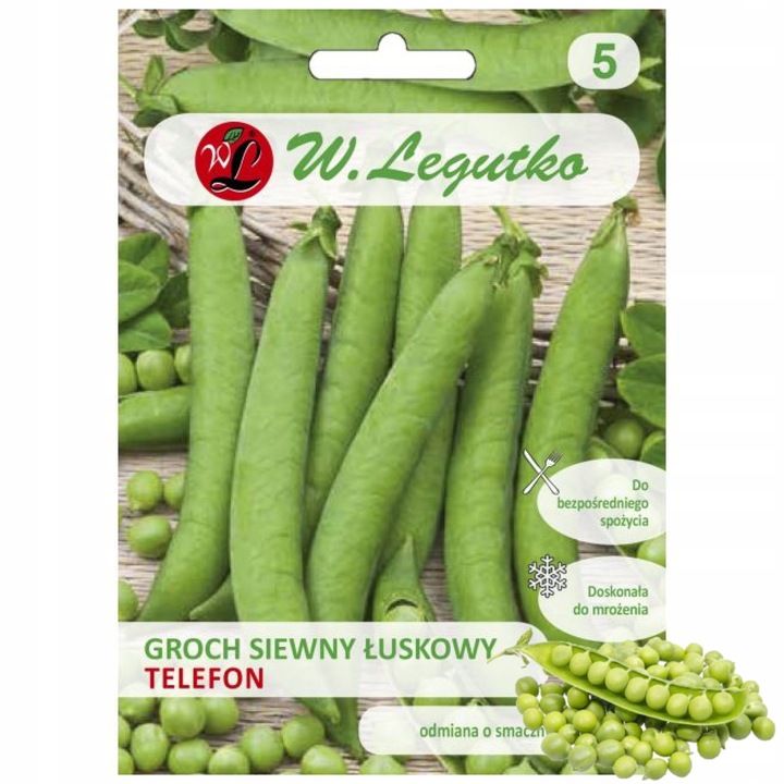 Seminte de mazare, W. Legutko, Inaltime 200-250cm, Verde, 50g