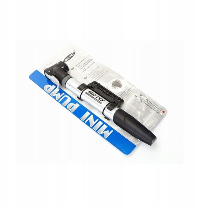 Помпа за велосипед, Beto, Алуминий, AV/FV-SV, 285 мм, Черен/Сив