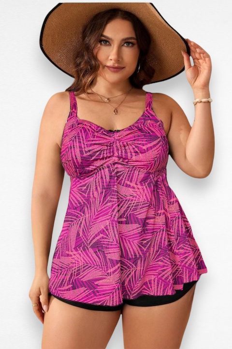 Големи бански танкини две части, рокля и шорти 6600, Многоцветен