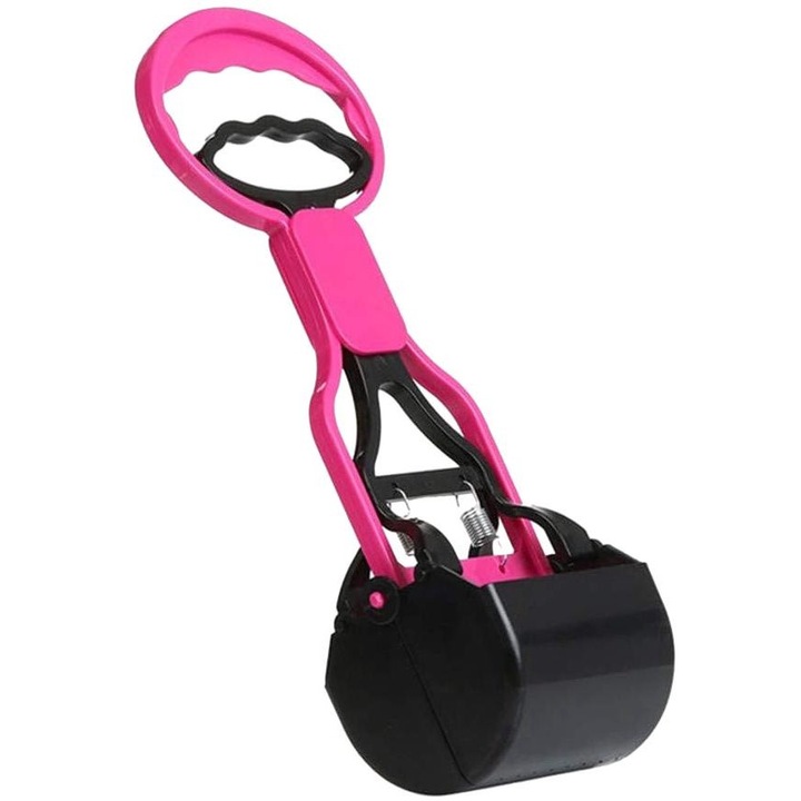Culegator de excremente pentru caini, Jormftte, cu saci pentru deseuri, roz/negru