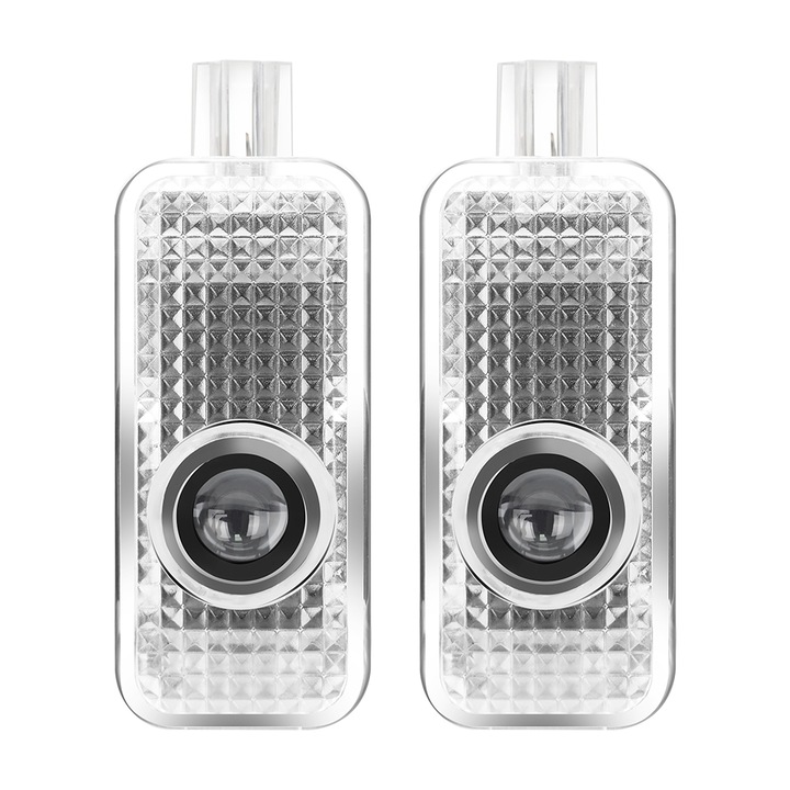 2 db YANF LED ajtóprojektor készlet, Audi A3 S-Line kompatibilis, 12V, 5W, PVC, többszínű