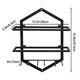 Suport metalic pentru vin, montat pe perete, potrivit pentru 2 sticle si 3 pahare, MunDeir®, 26x10x32,5 cm, negru