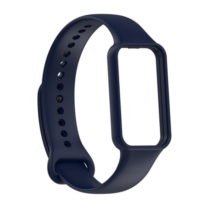 Gigapack pótszíj, egyedi méret, szilikon, sötétkék, kompatibilis: Amazfit Band 7