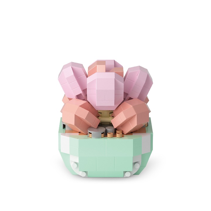 Set de constructie, planta suculenta in ghiveci, 342 piese, multicolor, +14 ani