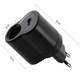 Adaptor Priza Auto, cu USB, JENUOS®, 220 V AC/12 V DC, Negru