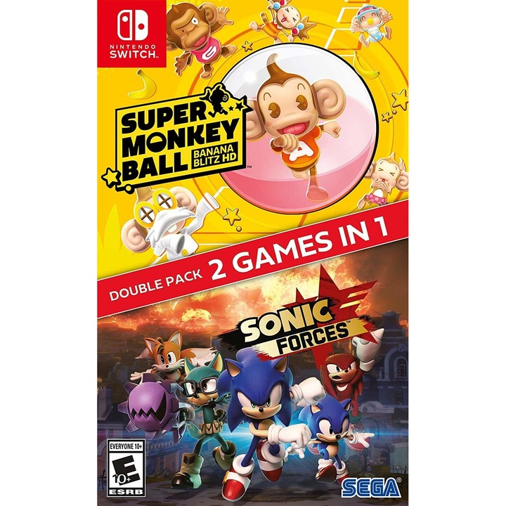 Super Monkey Ball Banana Blitz + Sonic Forces játék Nintendo Switchhez